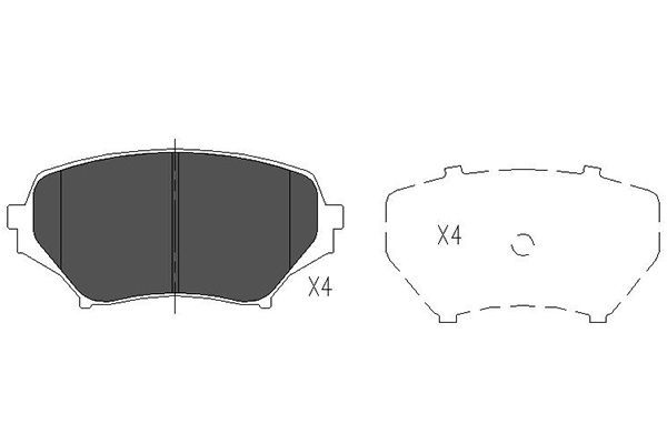 KAVO PARTS stabdžių trinkelių rinkinys, diskinis stabdys KBP-4550